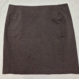 J. Jill Classic Charcoal Gray Mini Ponte Skirt Large Petite New Pencil Stretch